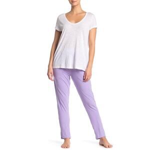 AQS Unisex Soft Knit Lounge Pants Lavender Large